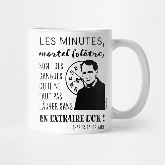 Charles Baudelaire and quote from The Clock in French by VioletAndOberon